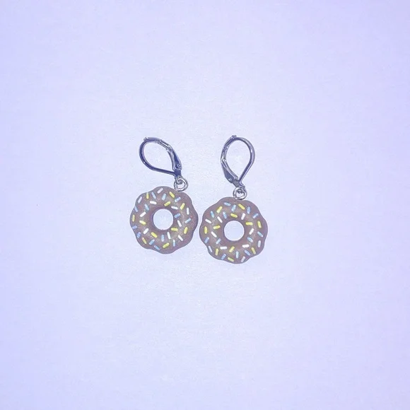 Chocolate Donut 🍩 Earrings - Picture 1 of 1